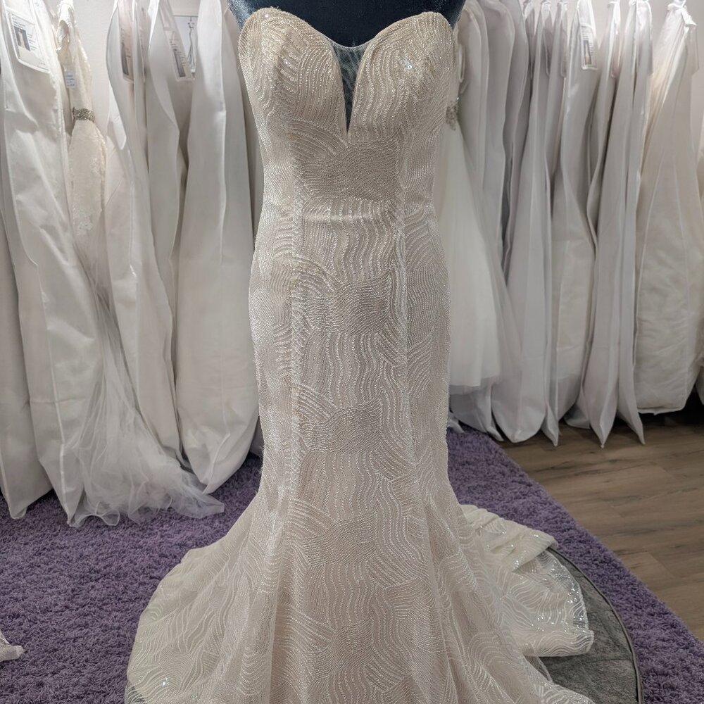 Private Label by G champagne wedding dress size 8